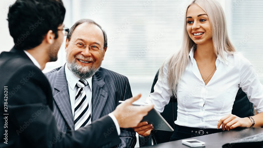 Fototapeta premium business team is working with financial documents at the office