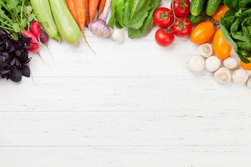 Assorted raw organic vegetables
