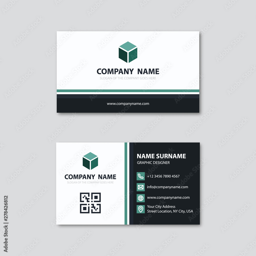 Modern creative business card template. Modern creative business card template.