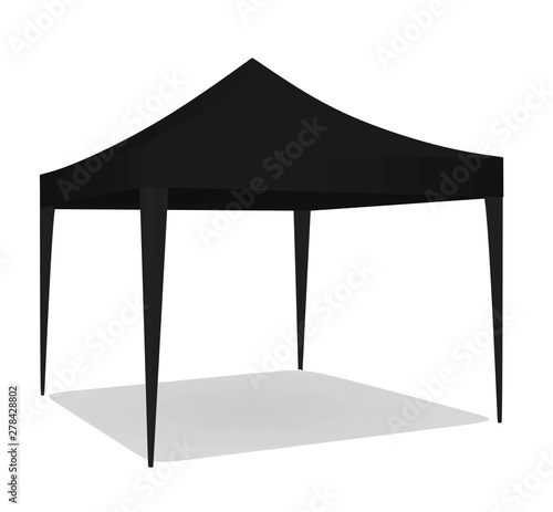 Black promotional tent. vector illustration