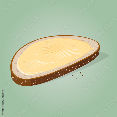 retro illustration of a German dish butterbrot