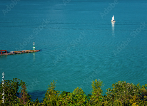Sailboats on lake Balaton i...