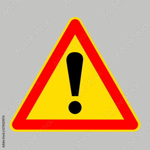 yellow warning sign