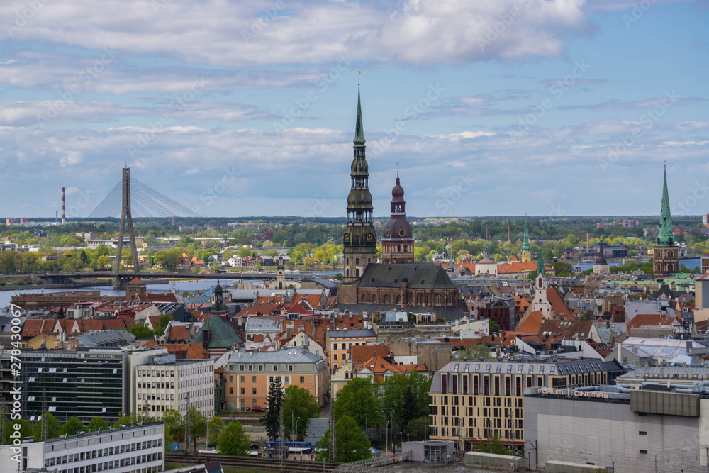 Riga old city panorama
