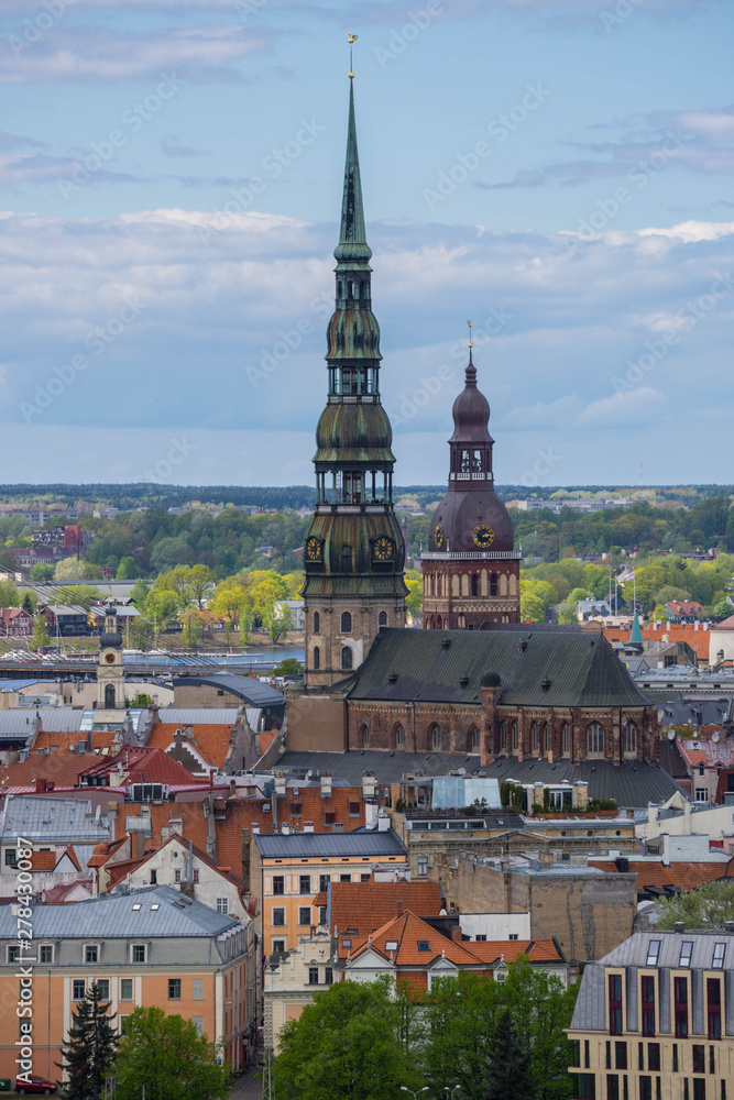 Riga old city panorama, Latvia