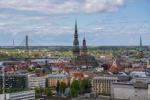 Riga old city panorama