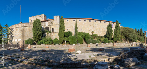 Exterior view of Castle of San Giusto, Trieste, Italy