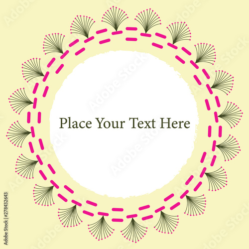 Ethnic Vector Circle Frame Background