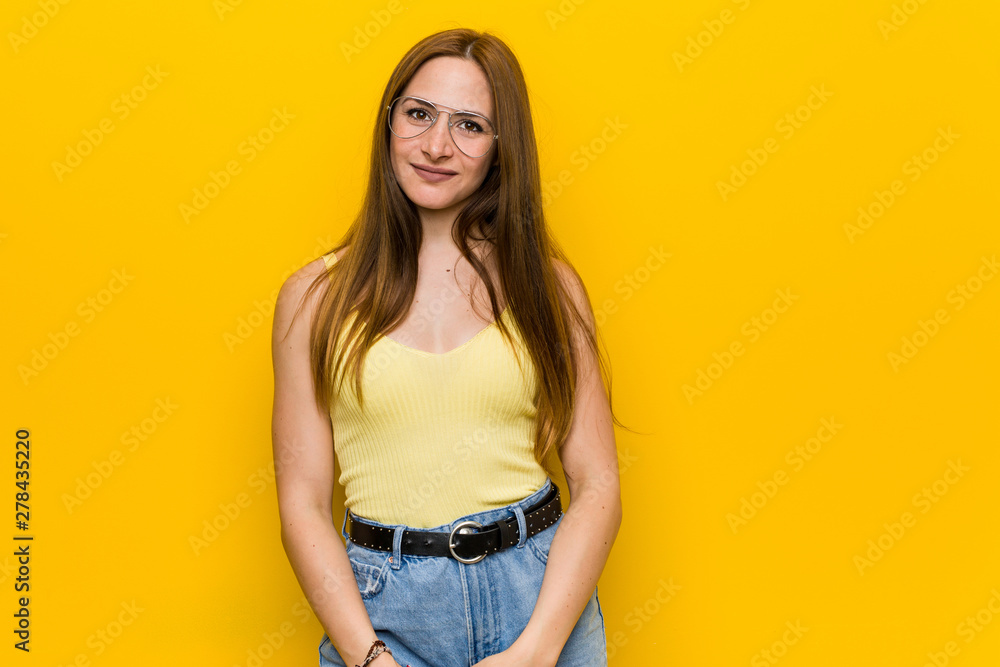 Young redhead ginger woman with freckless happy, smiling and cheerful. Young redhead ginger woman with freckless happy, smiling and cheerful.