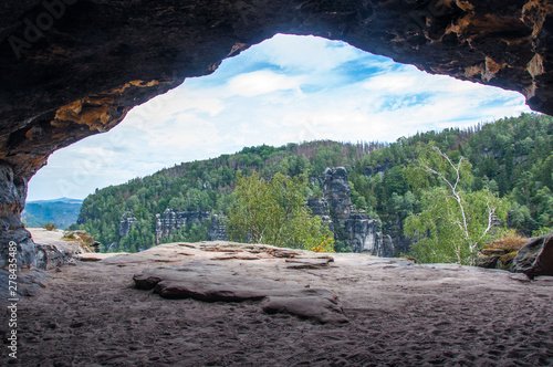 Blick aus der Idagrotte