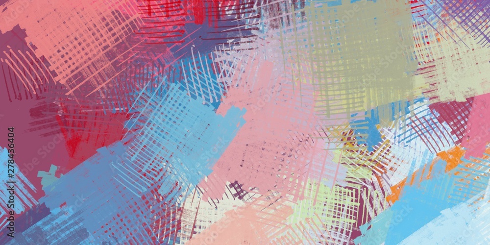 Obraz premium Crazy sketch random pattern. Creative chaos and variety. Modern art drawing painting. 2d illustration. Digital texture wallpaper. Artistic sketch draw backdrop material. 