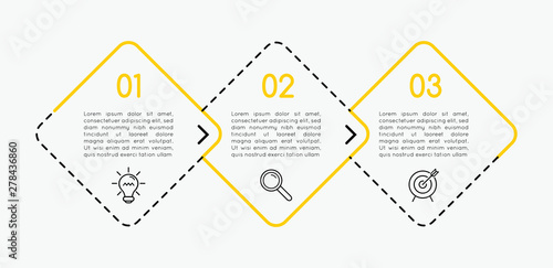 Business infographic with 3 options. Vector