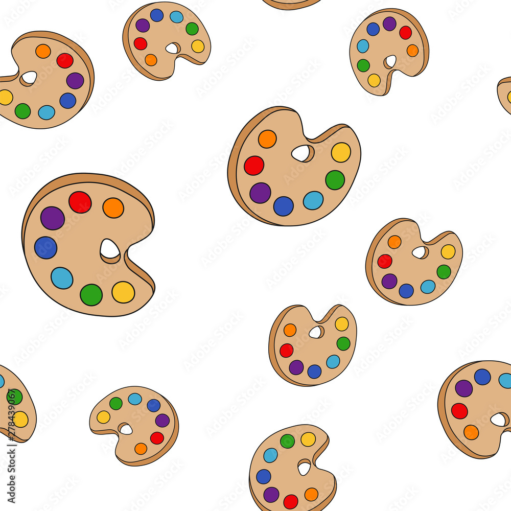 Seamless pattern from the palette to draw in Doodle style. Vector illustration. Seamless pattern from the palette to draw in Doodle style. Vector illustration.