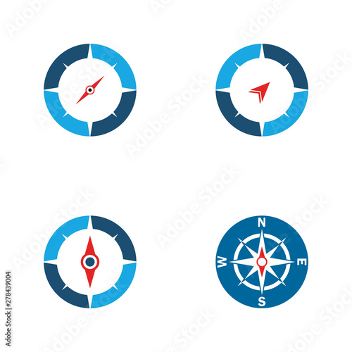 Compass Logo Template vector icon illustration design