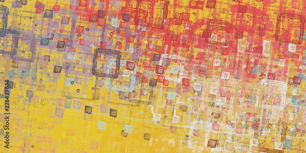 Fototapeta premium Canvas painting. Colorful background texture. 2d illustration. Texture backdrop.