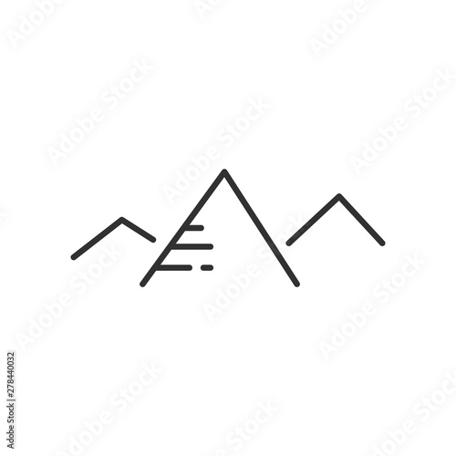 mountains and sun flat line...