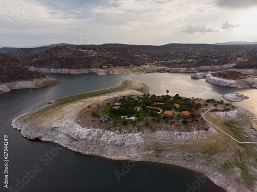 Aerial Viewof the Tzibanza Island in Queretaro Mexico