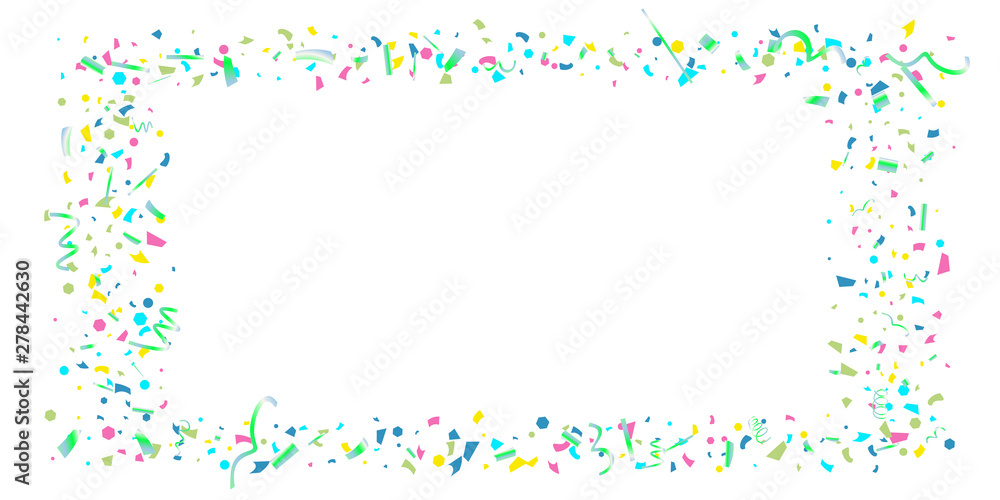Colorful confetti on white background. Colorful confetti on white background.