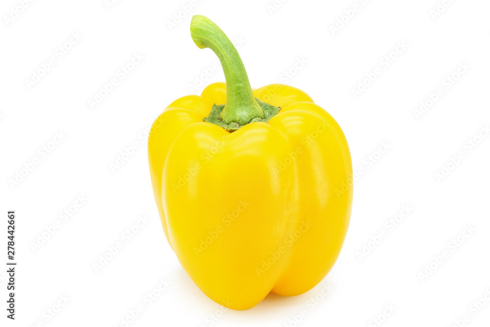 Yellow bell pepper or Sweet pepper or Capcicum isolated on white background with clipping path Yellow bell pepper or Sweet pepper or Capcicum isolated on white background with clipping path