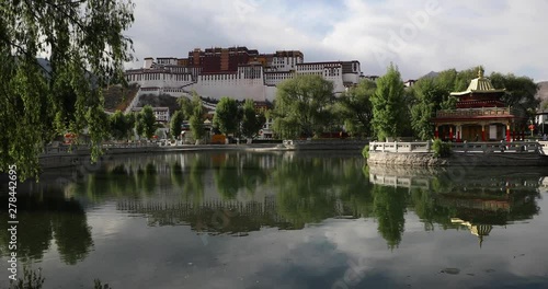 A view of the Potala Palace in Lhasa, Tibet Autonomous Region, China. The palace is a UNESCO World Heritage site and a museum. It is the former residence of the Dalai Lama before he fled to India.