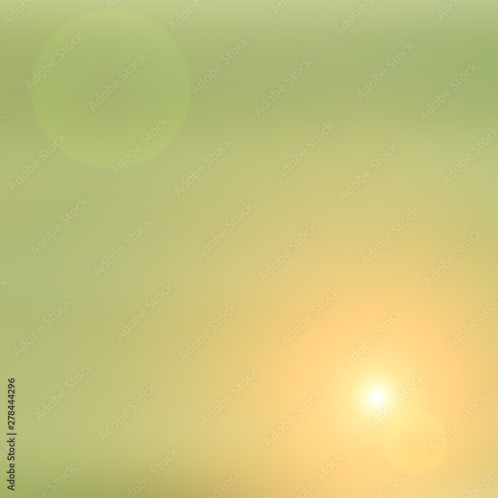 Abstract blurred gradient background with glowing orange spot. Light yellow, green colors. Abstract blurred gradient background with glowing orange spot. Light yellow, green colors.