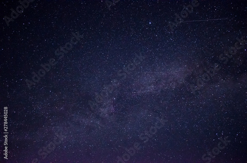 Beautiful night sky full of stars. Part of the Milky Way in the sky.