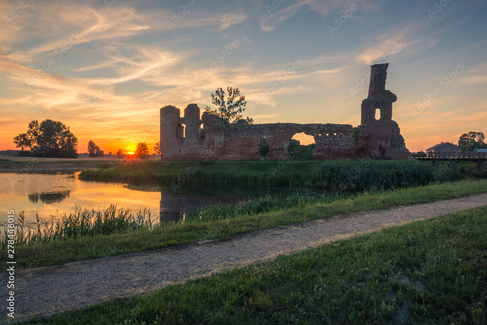 Medieval knight's castle in Biesiekiery, Poland