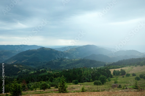 Mountain, beautiful landscape. Ukraine, the Carpathian Mountains. Concept of travel, tourism, holidays, vacation
