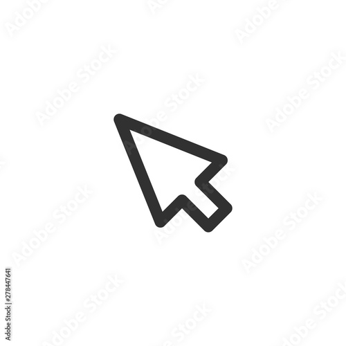 Arrow mouse cursor, isolated pointer icon, vector illustration.