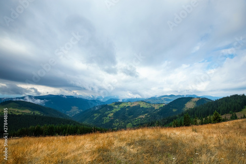 Mountain, beautiful landscape. Ukraine, the Carpathian Mountains. Concept of travel, tourism, holidays, vacation