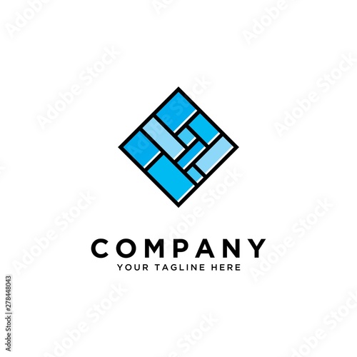 creative square logo design template.Floor logo design inspiration