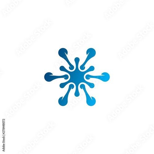 Best technology logo design template.Creative abstract symbol tech company.Vector