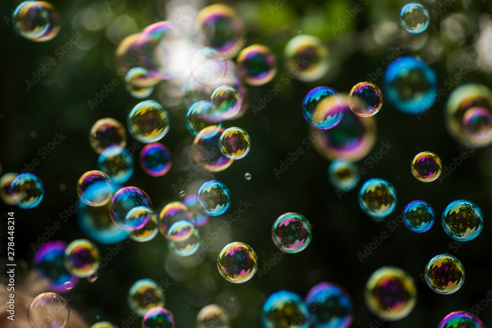 Rainbow bubbles in detail Rainbow bubbles in detail
