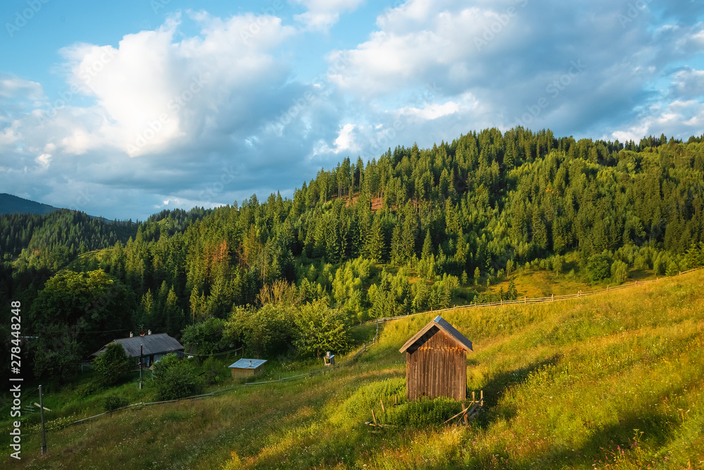 Mountain, beautiful landscape. Ukraine, the Carpathian Mountains. Concept of travel, tourism, holidays, vacation