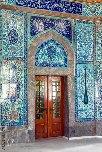 Istanbul, Turkey, 5 May 2006: Tombs of the sleeping sultans, Eyup. Tomb of Sultan V Mehmet Resad 1844-1918. photo