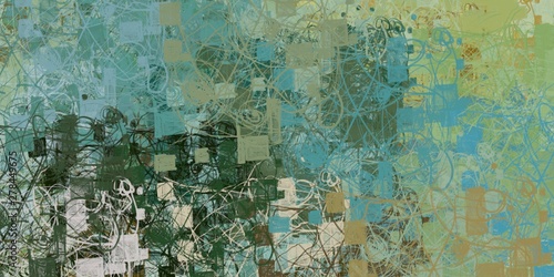 Handmade surreal abstract pattern. Modern artistic canvas. 2d illustration. Texture backdrop painting. © Jakub