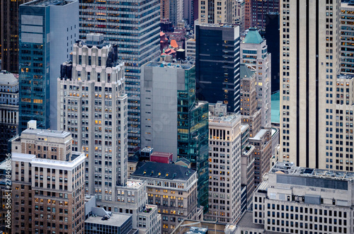 Canvas Print Panoramic view of Manhattan skyscrapers