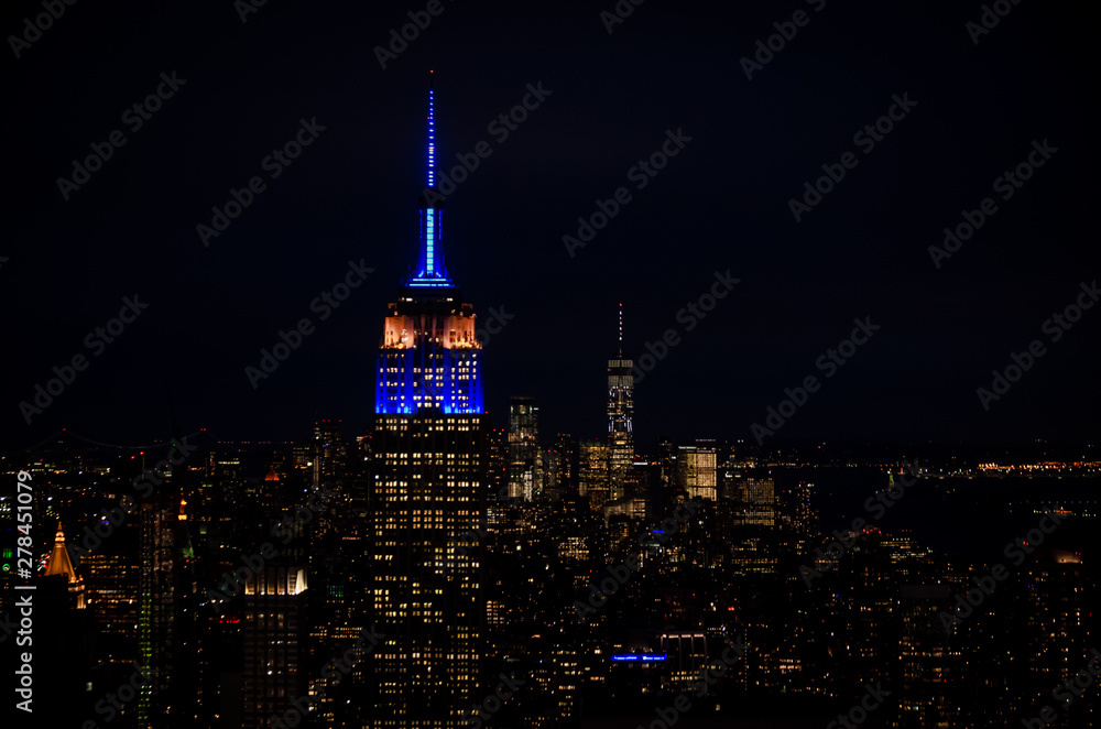 Nightscape of the Empire State Building, Manhattan, New York