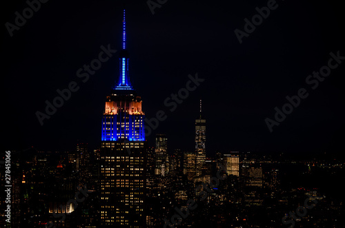 Nightscape of the Empire State Building  Manhattan  New York