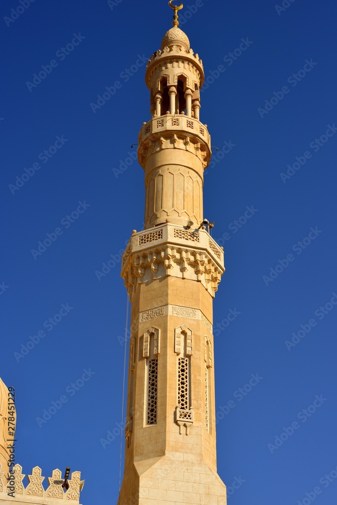 Mosque minaret architectural elements 