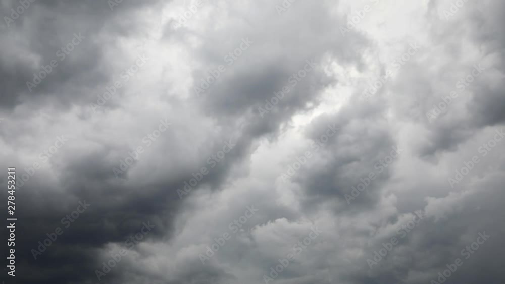 Dark dangerous storm clouds formation time lapse background. Dark dangerous storm clouds formation time lapse background.