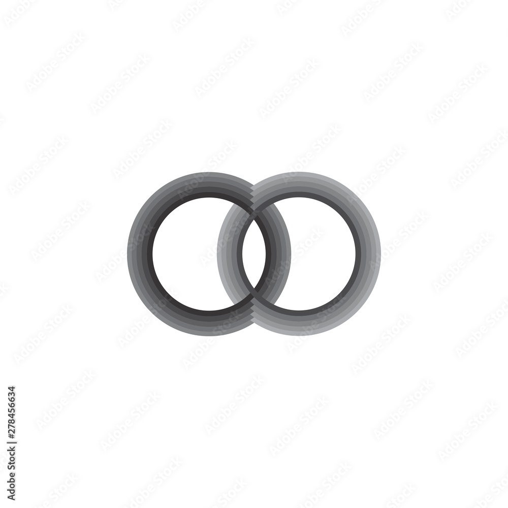 Linked Circle logo design vector Linked Circle logo design vector