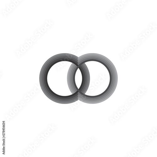 Linked Circle logo design vector