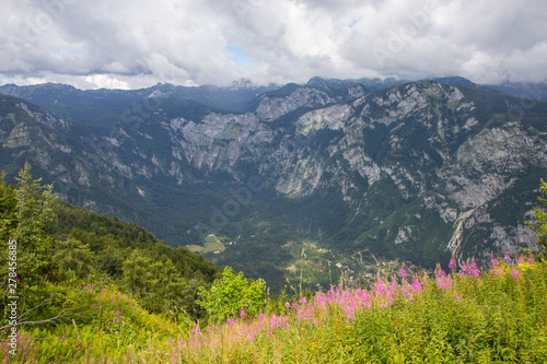 summer view of Vogel ski resort area in Slovenia