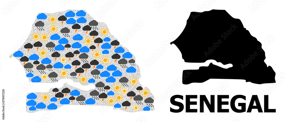 Weather Mosaic Map of Senegal