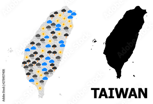 Climate Mosaic Map of Taiwan photo