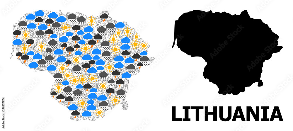 Climate Mosaic Map of Lithuania