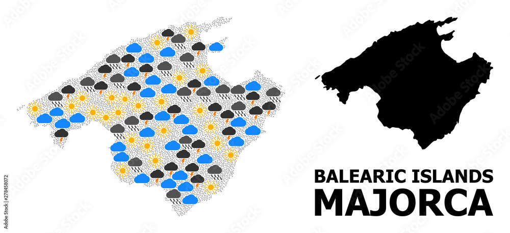 Climate Mosaic Map of Majorca