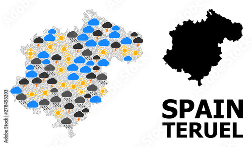 Weather Mosaic Map of Teruel Province