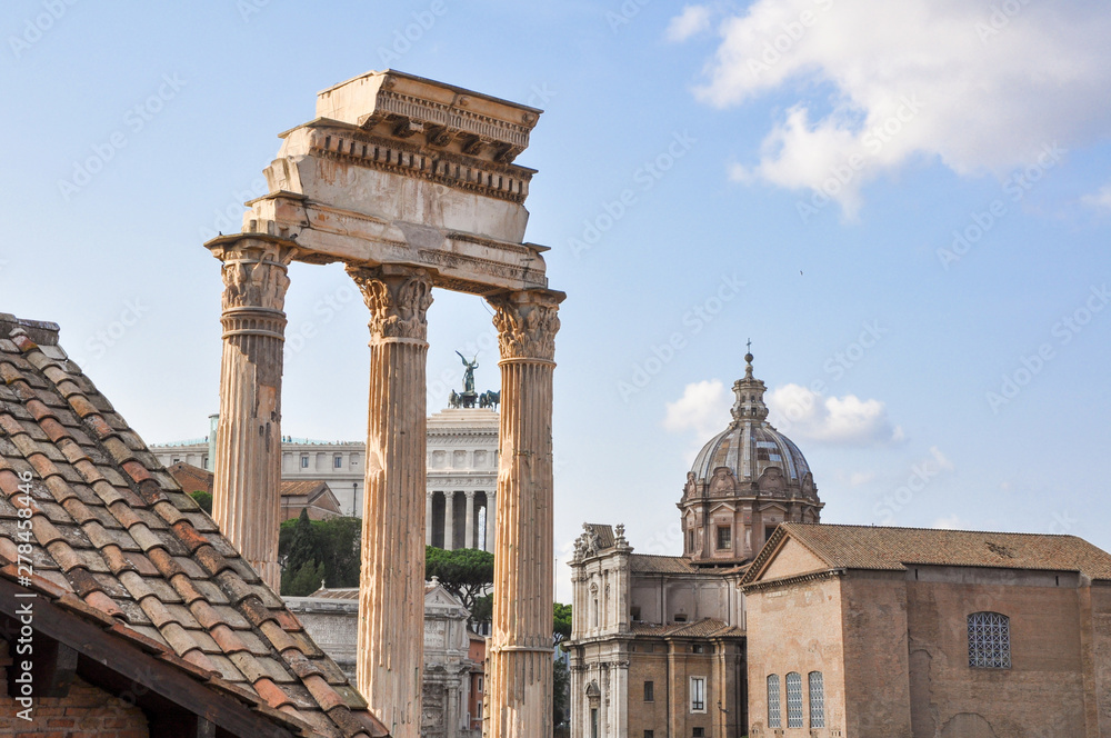 Columns Roman Forum Italy